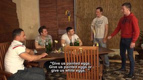 five buddies wet Easter fap off Soiree