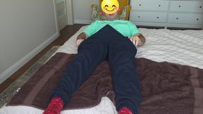 Accidental cum during a striptease session