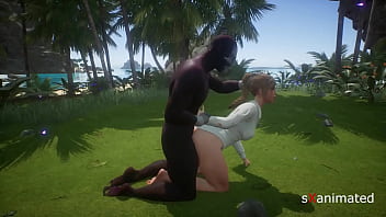 rubia caliente se folla su gu&iacute_a en sus vacaciones