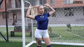 bella mur and friends comfort injured football player in his wet dream