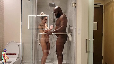 Chocolatebeast Shower Sex w/ Persian Milf Venice Escape