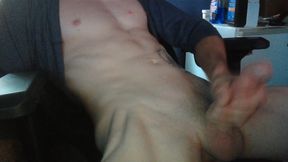 Male skinny masterbating solo shaved tattooed cock tease