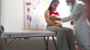 Busty Latina nurse gets a raw, rough fuck from the doctor in the exam room.