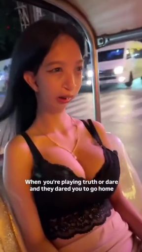 When you're playing truth or dare and they dare you to go home