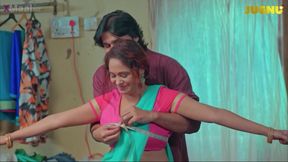 Big-titted Desi housewife Gharwali Baharwali gets a creampie in her homemade video, Episode 1