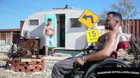 RAGING STALLION - Trailer Park Hunk Gets Smashed - Diego Vox Takes Colt Spence's Massive Bare Cock