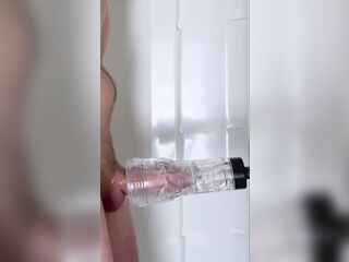 Shower Fun with Fresh Clear Fleshlight - HD Spunk fountain Teaser (Full on OF)