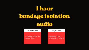 1 hour Bondage Isolation Audio Program - 4 slave rules