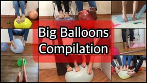GIRLS PLAYING WITH BIG BALLOONS BAREFOOT AND BALLOON POP - MP4 Mobile Version