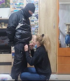 ninja and surgical mask fetish, blowjob, fuck, facial