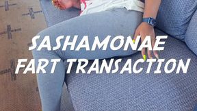 Fart Transaction – Sashamonae Gassy Counter Face Farts POV (Part 1)