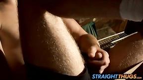 ”Straight thugs Billy & Duke wanking off in the attic”