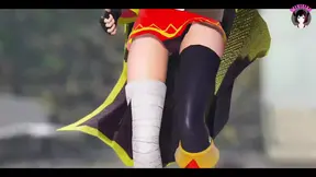 Megumin - Sexy Dance + Gradual Undressing (3D HENTAI)