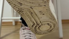 FULLHD POV Dirty Nike AF1 and used black ankle socks copy