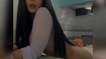 Teen Shemale Dana Gets her Mouth and Ass Stuffed by a Cock