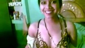 Stunning amateur Bengali wife shows off in front of her hubby
