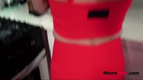 Blonde stepmom Caught And Fucked Her Stepson
