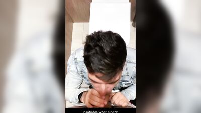 Teaching a cute guy how to suck dick in public toilets - CRISFABIO