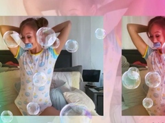 Japanese teen An Himeno in black lingerie sucking dick