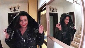milfycalla – shiny downjacket, jeans & leotard stairway sex (uncut cum on clothes)