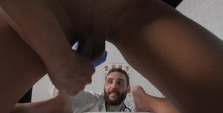 Asian boy lets horny doctor fuck his ass and come on his face