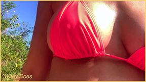 Wifey Is Hot in This Pink Bikini