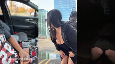 BBC meets horny chick in parking lot quickie