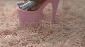 Showing off new pleasers, you like?