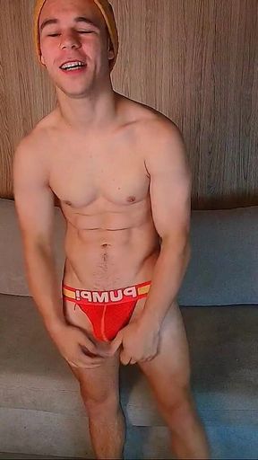 A Handsome Russian Guy Showing off His Muscles and Ass