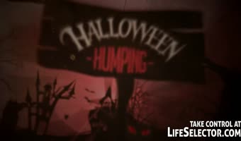 Elsa Jean and Gina Valentina Sky Threesome on Halloween