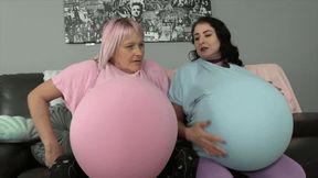 Gia Love & Jenni Foxx Play Around With Their Big Bloated Bellies (HD 1080p MP4)