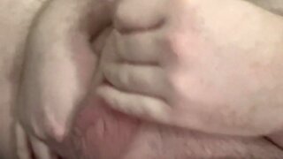 Solo chub stroking without ejaculation