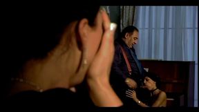 the old man kicks the beautiful sofia s ass while her mother watches