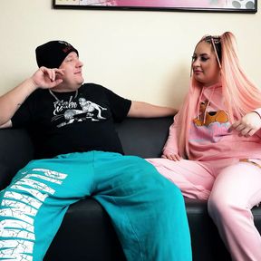 Curvy Boy at No Condom Fuck with German Pink Hair Bitch Maria Gail at Hotel in Berlin