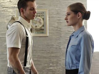 Golden-haired Secretary Freeze Screwed - Tiffany Tatum Creampie Cum in Mouth Time Sto...