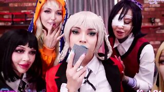 Kakegurui five girls two men оrgy Leah Meow