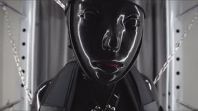 Suspended latex doll