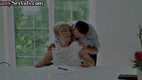 Classy old granny seduced by her lover