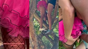 carnaval: foi em cima da arvore, no meio do bloco tomando na buceta e engolindo porra de desconhecido