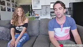 Shows Stepbrothers Her Perky Tits And Grabs H With Moka Mora