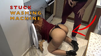 Stupid Maid Stuck in Washing Machine