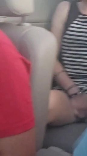 Hot Blue Eyed Blonde Dildo Fucking in the Back of Convertible
