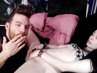 Teen Violette Ebony cunt eating and missionary bang