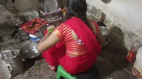 Sister-in-law fucking in the kitchen with brother-in-law's cock standing in doggy style Hindi audio