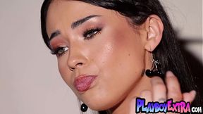 Thanksgiving gets a daring spice as latina teen Beca Barbie shows her pussy