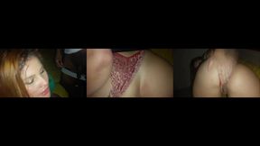 ruiva faz um boquete no marido pra depois ir na balada e chupar varios pau duro e ganhar gozada na bucetinha sem camisinha