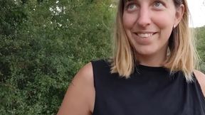 Cheating wife sucks and fucks a random stranger in the forest