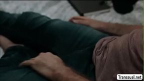 TS Daisy loves sucking Daddys big boner