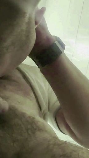 The Boss's Cum Drenched the Camera. a Blowjob in the Office Restroom.