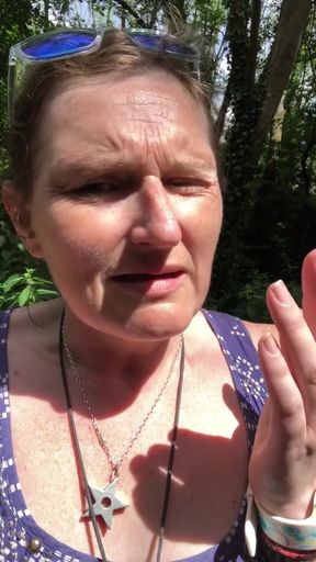 Emotional moment from "The best smell in the world! Sniffing my fingers as I walk commando in a short dress through the woods"